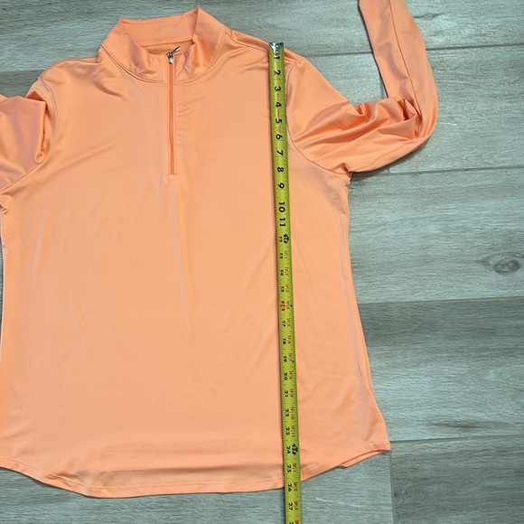 Emerald 18 Light Orange 1-2 Zip Pullover Top Size Large - Picture 8 of 10